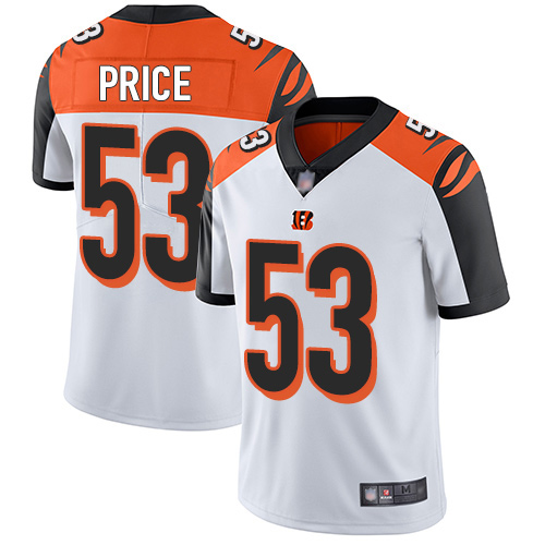 Cincinnati Bengals Limited White Men Billy Price Road Jersey NFL Footballl #53 Vapor Untouchable